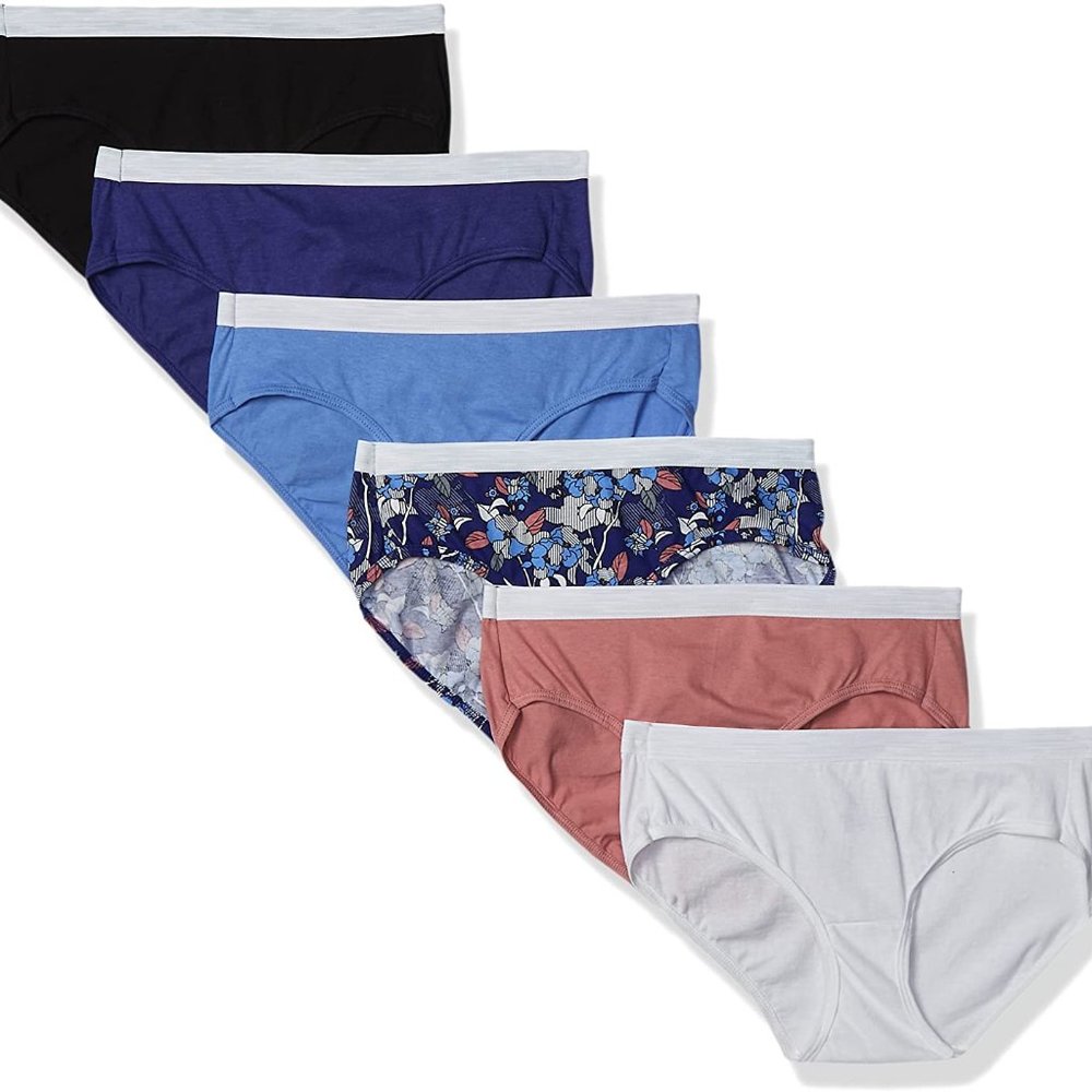Sporty Hipster Panties with Cool Comfort 6 Pack